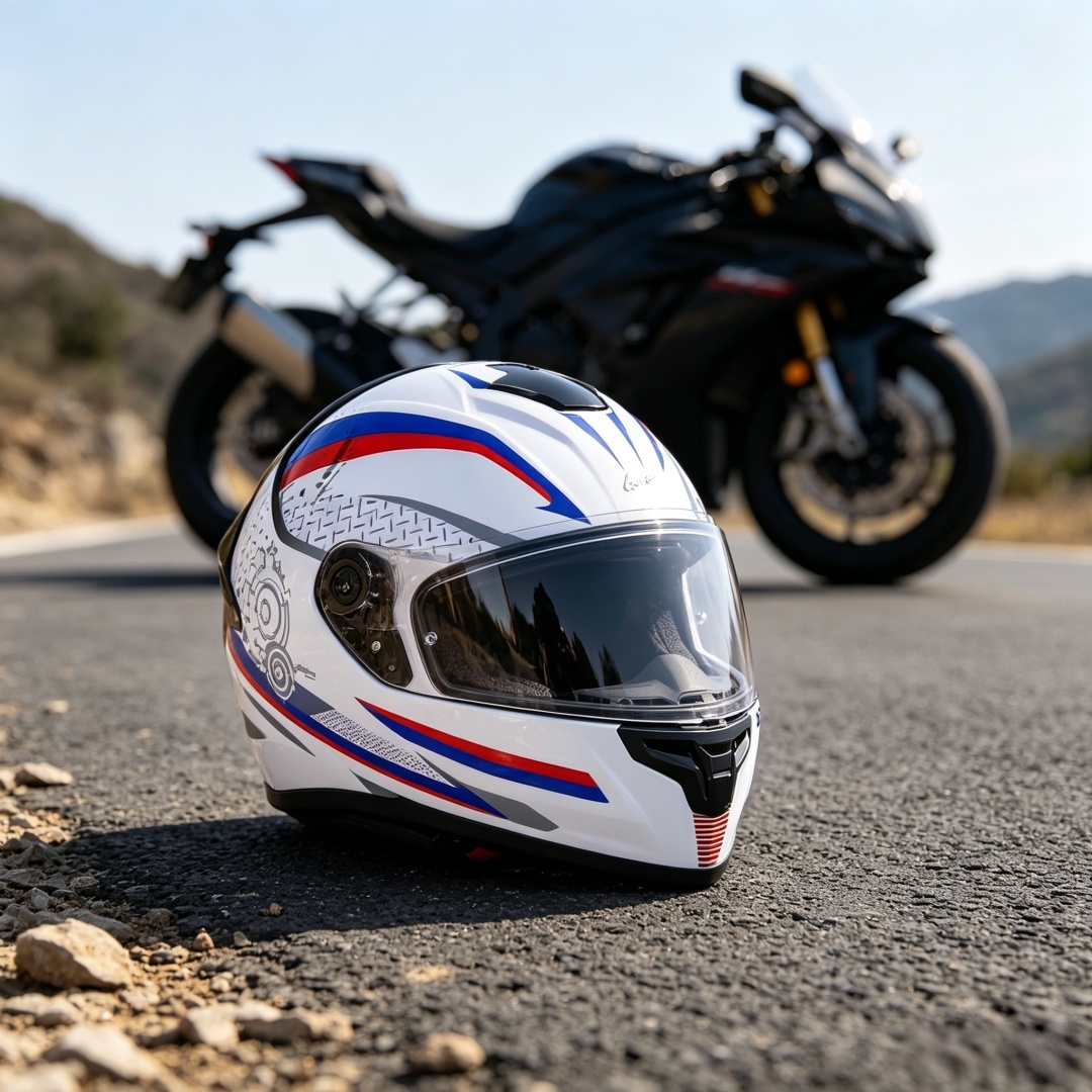 Mountain Biking Helmet Full Face - Casco Integrale Unisex per Moto Certificato