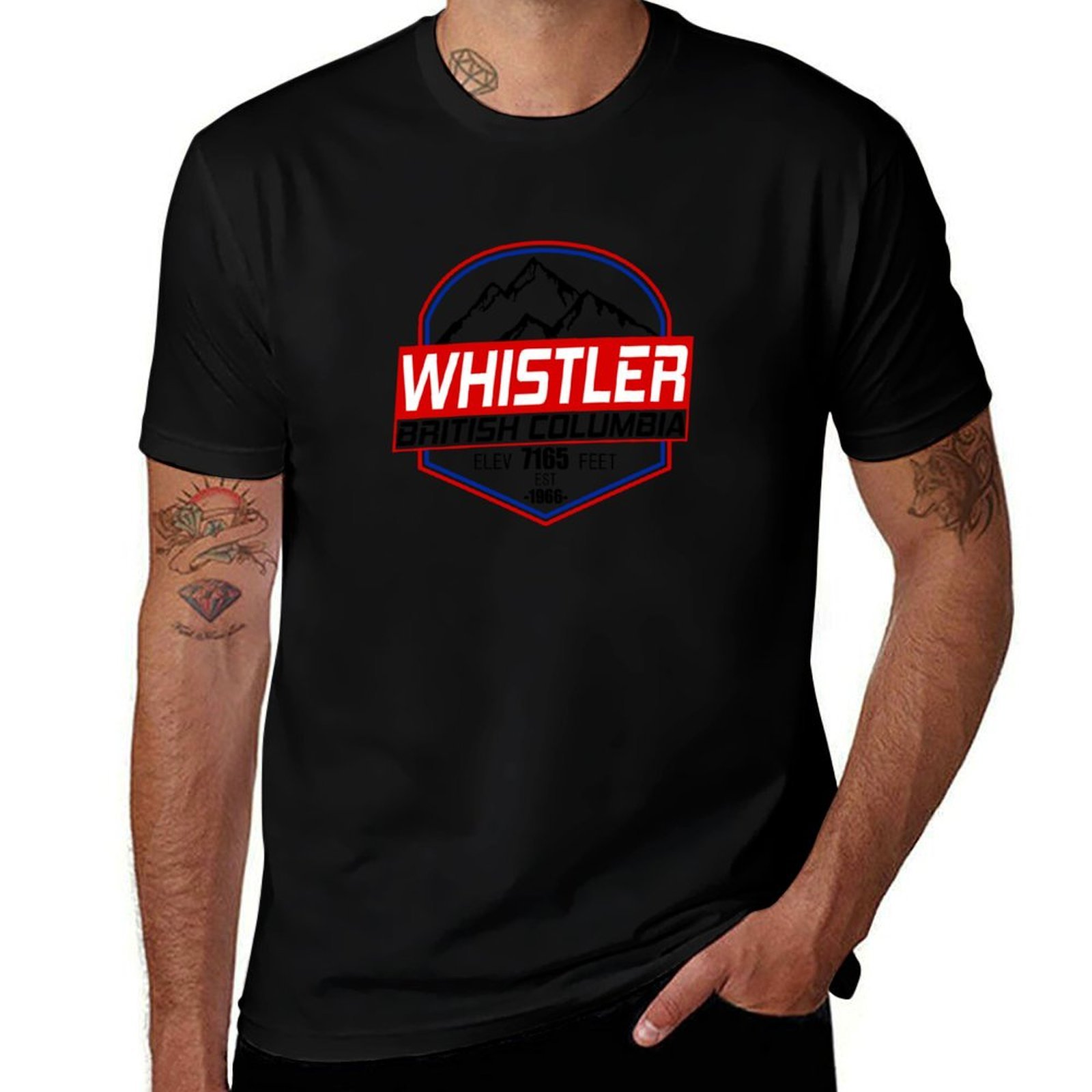 Mountain Biking Whistler - T-Shirt Ski Whistler B.C Canada Paradiso