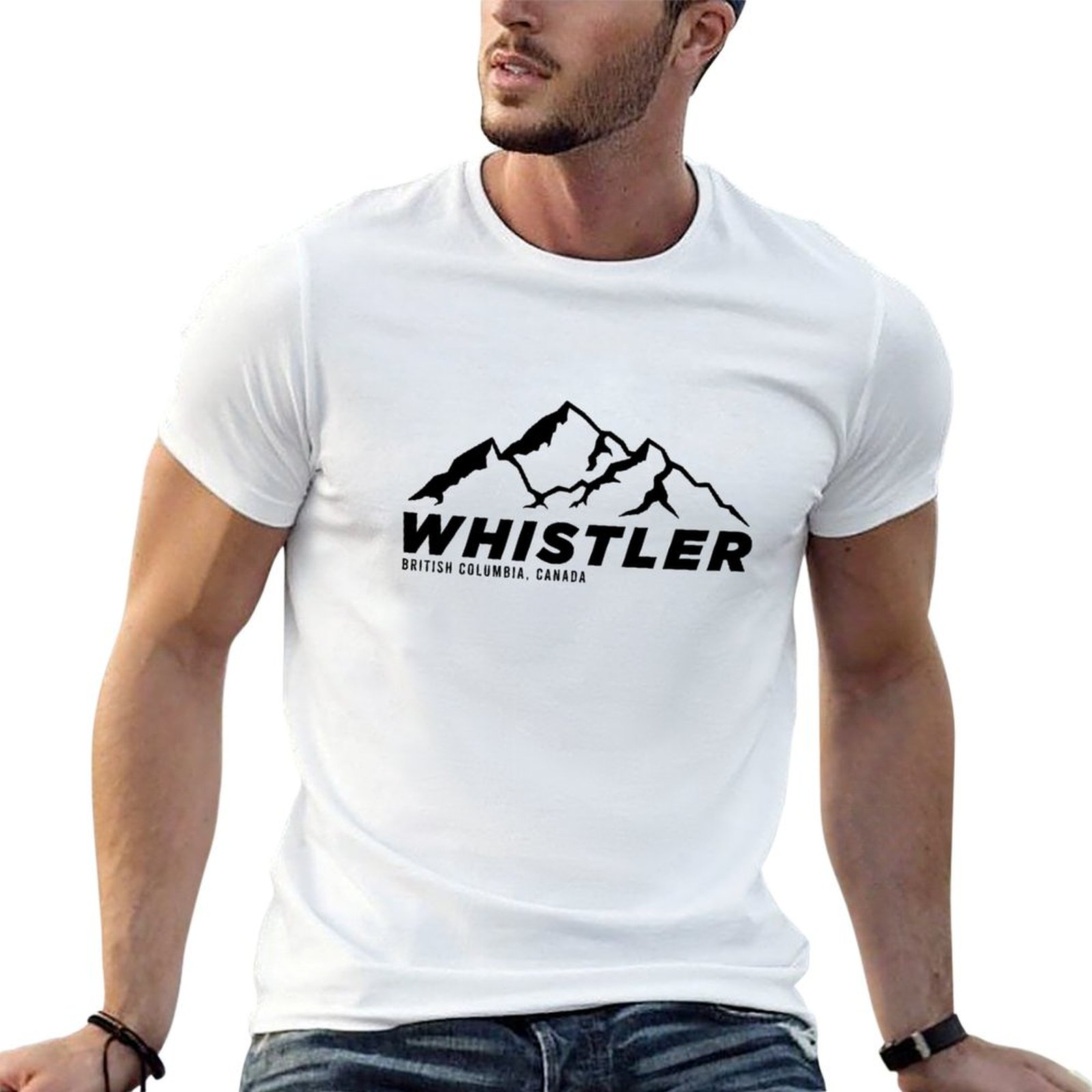 Mountain Biking Whistler - T-shirt Ski Whistler B.C Canada Skiing
