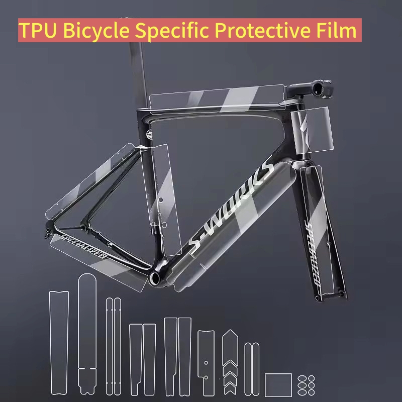 Mountain Biking History - Pellicola Protettiva Trasparente Antigraffio per Telaio