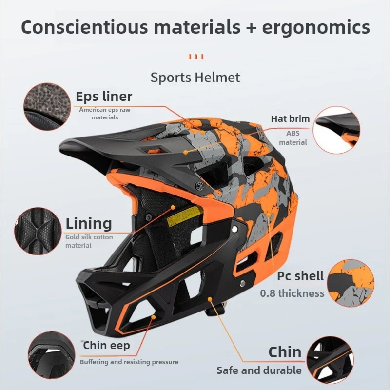 Nuovo Casco Integrale da Mount - Mountain Biking Helmet Full Face recensione e prezzo
