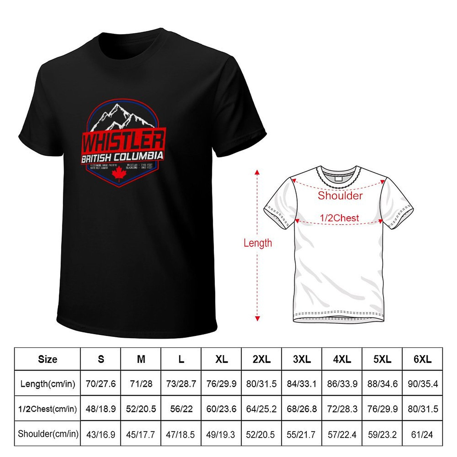 T-Shirt Retro Ski Whistler B.C - Mountain Biking Whistler recensione e prezzo